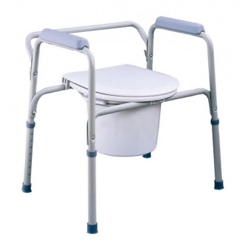 Nieskładane krzesło toaletowe (szare)