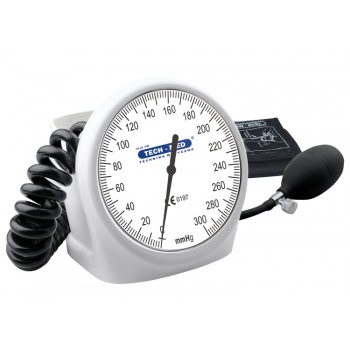 Biały ciśnieniomierz zegarowy TM-H