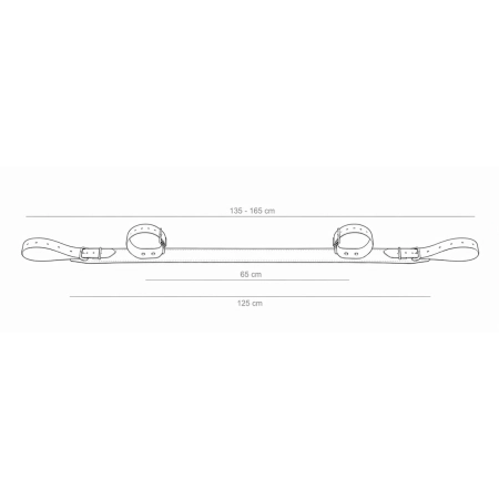 Wymiary pasa na nogi do łóżka - 125 cm, 65 cm, 135-165 cm