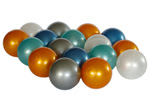 Piłeczki w kolorach metalicznych-niebieski,turkus,złoty,srebrny,biała perła